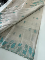 Tissue Saree (Silver)/ 121EFS