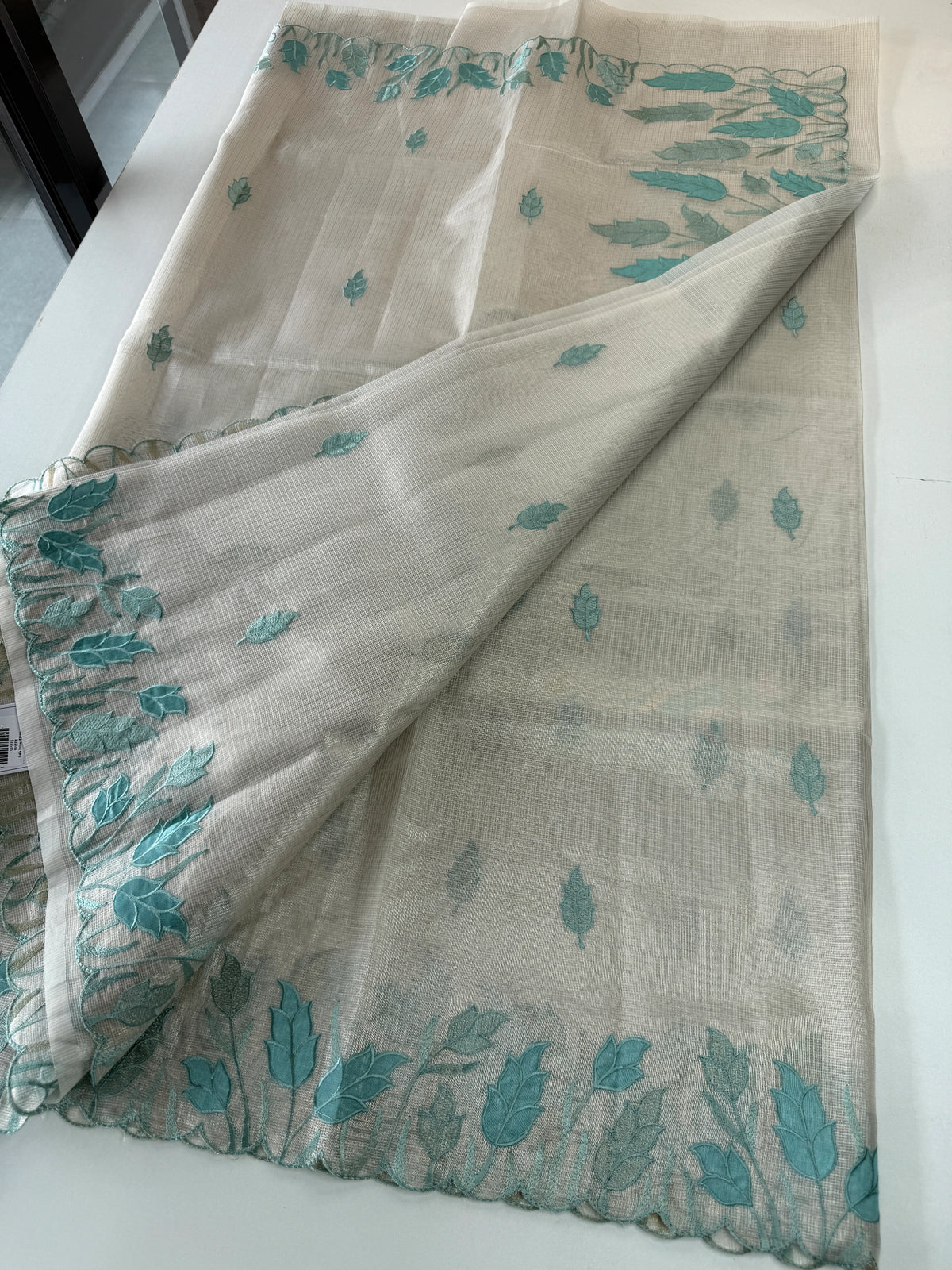 Tissue Saree (Silver)/ 121EFS