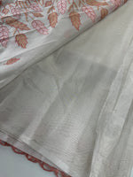 Tissue Saree (Silver)/ 121EFS