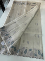 Tissue Saree (Silver)/ 121EFS