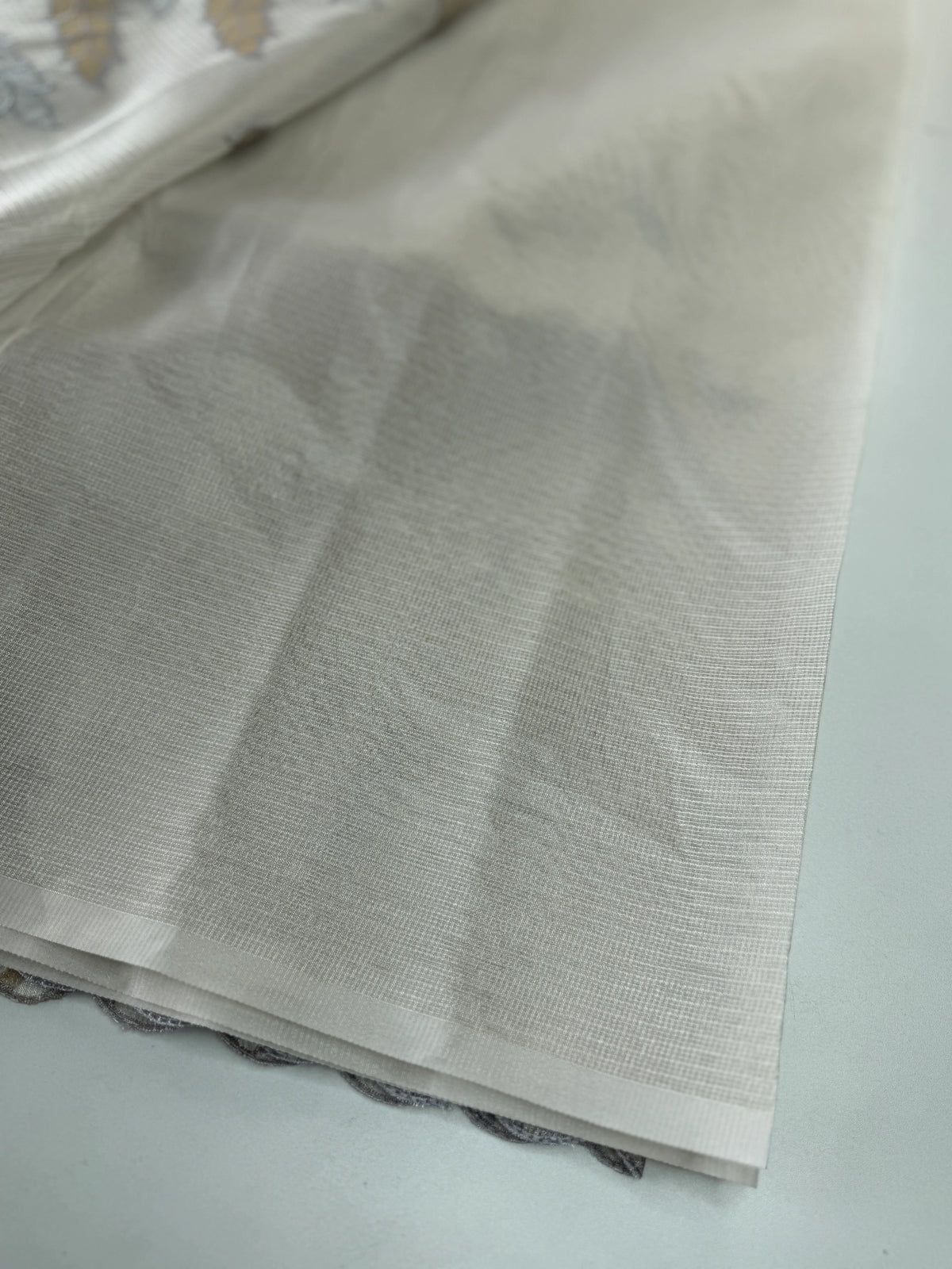 Tissue Saree (Silver)/ 121EFS