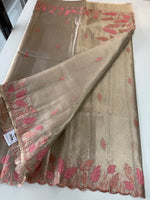 Tissue Saree(Gold)/ 121EFS
