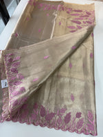 Tissue Saree(Gold)/ 121EFS