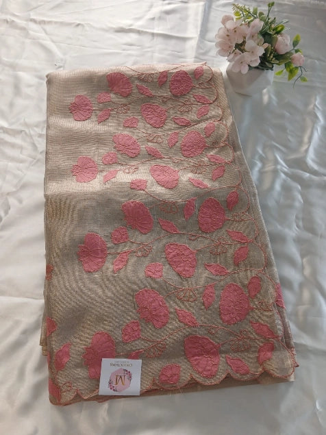 Tissue Saree(Gold)/ 121EFS