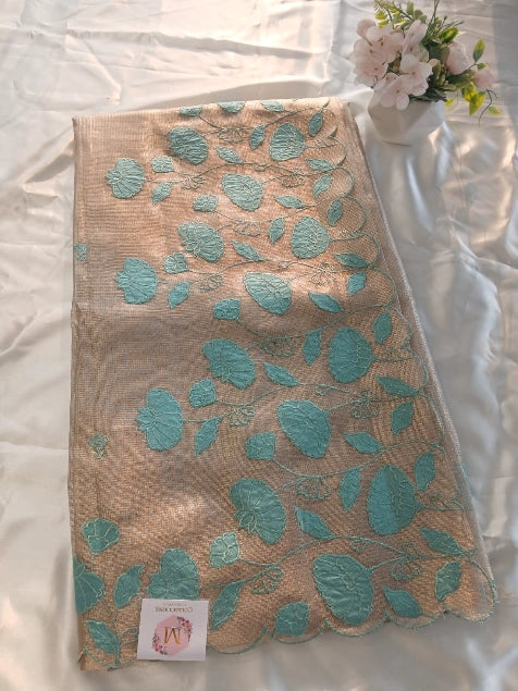 Tissue Saree(Gold)/ 121EFS