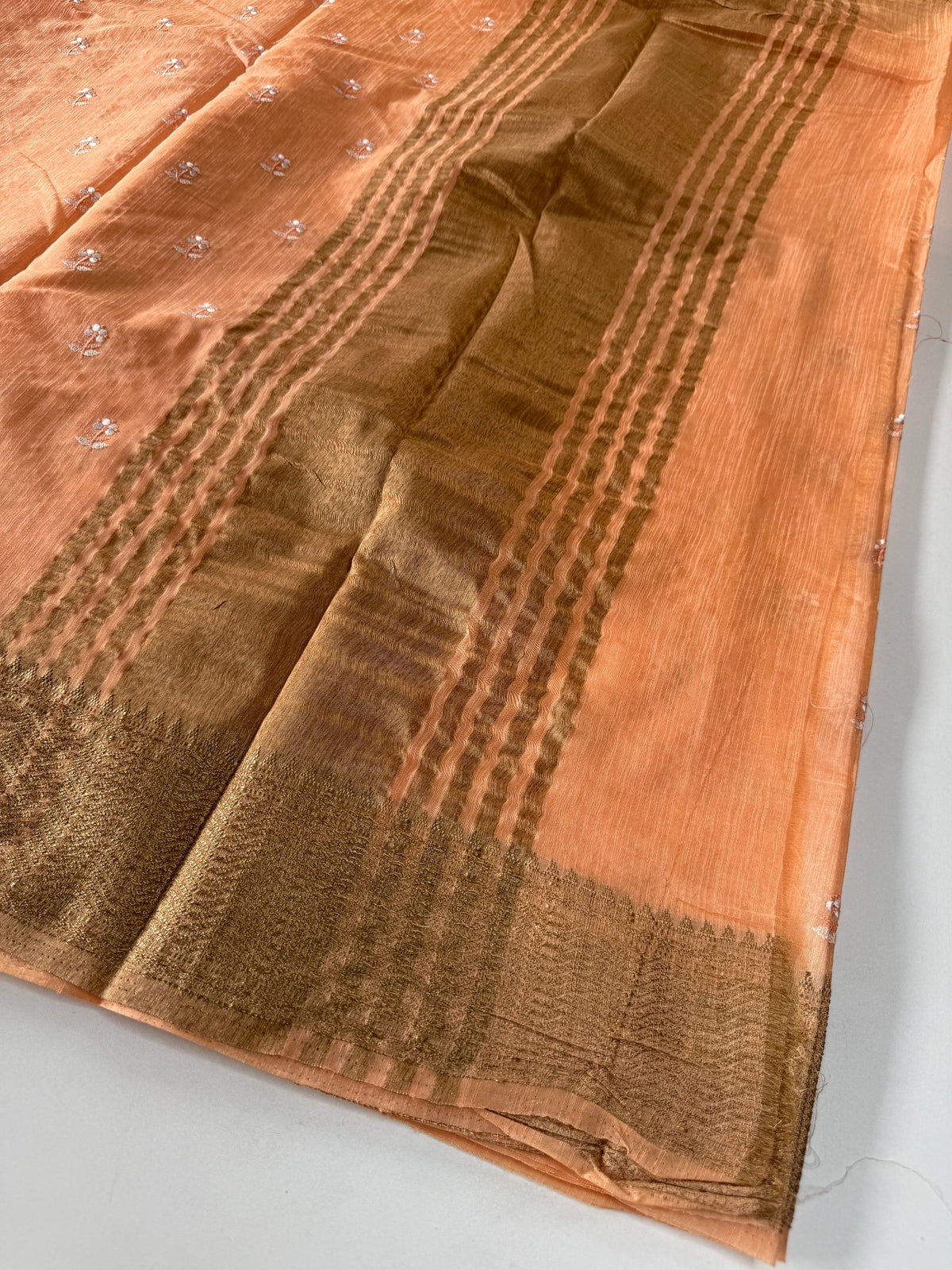 Slub Silk Saree / LEM54