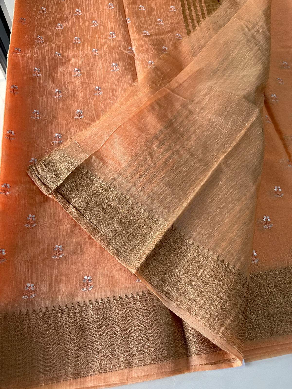 Slub Silk Saree / LEM54