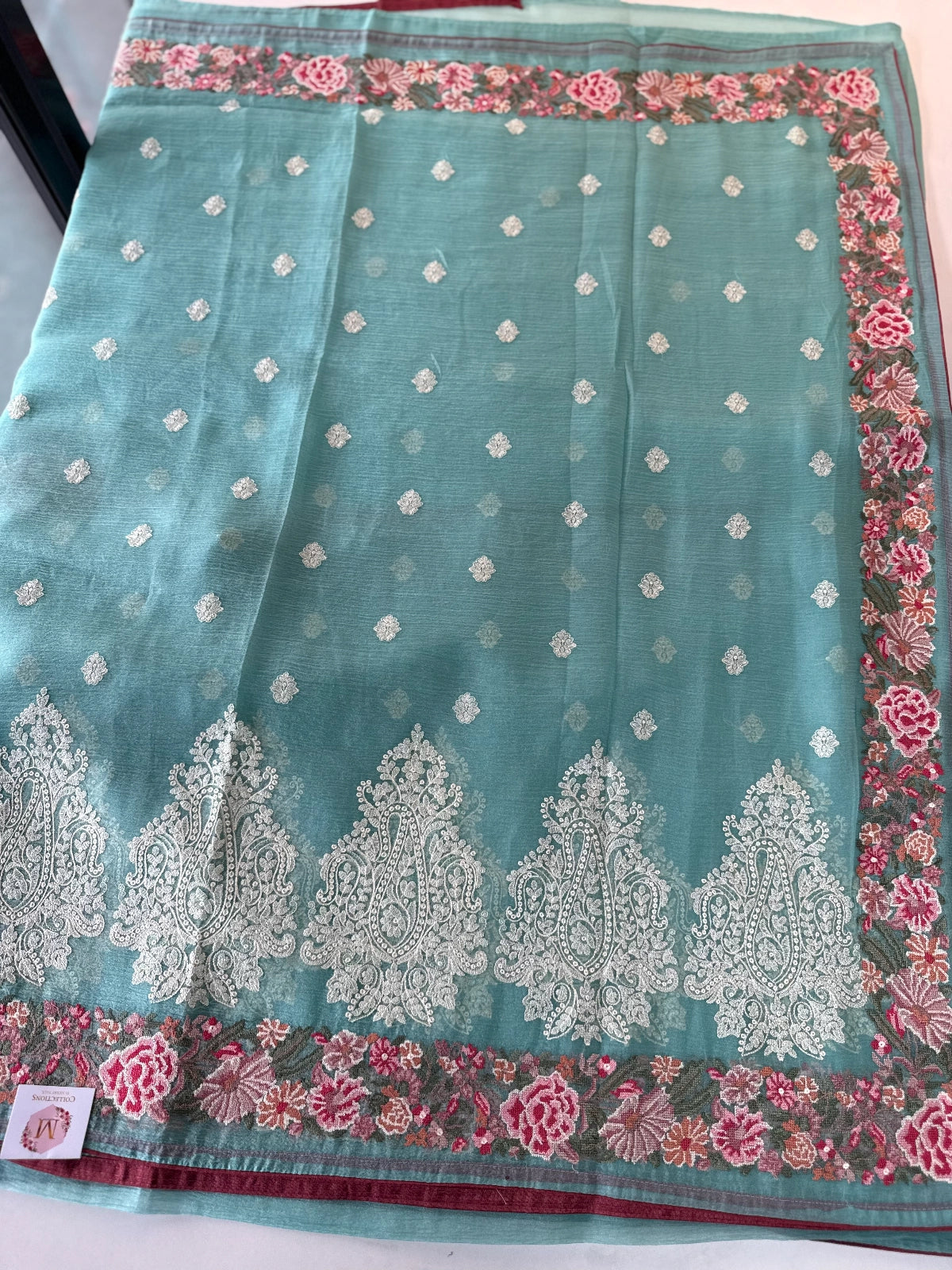 Crushed Premium crape saree/ SC222