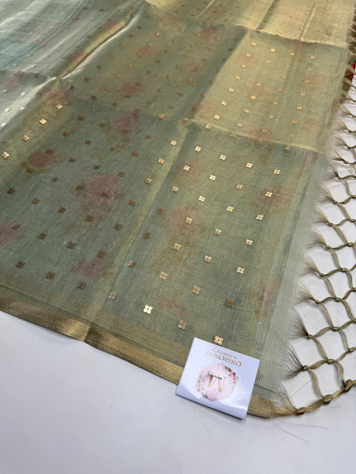 Tissue linen Blend Saree/ GDF11