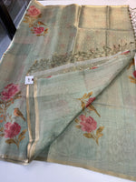 Tissue linen Blend Saree/ GDF11