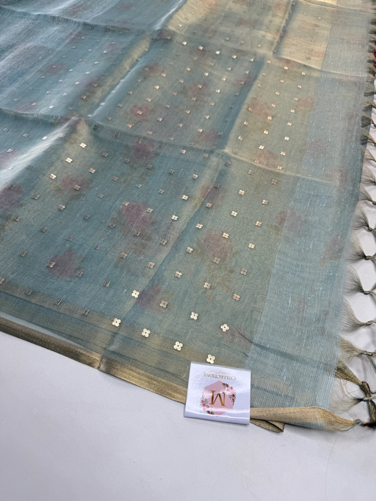Tissue linen Blend Saree/ GDF11