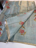 Tissue linen Blend Saree/ GDF11