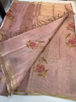 Tissue linen Blend Saree/ GDF11