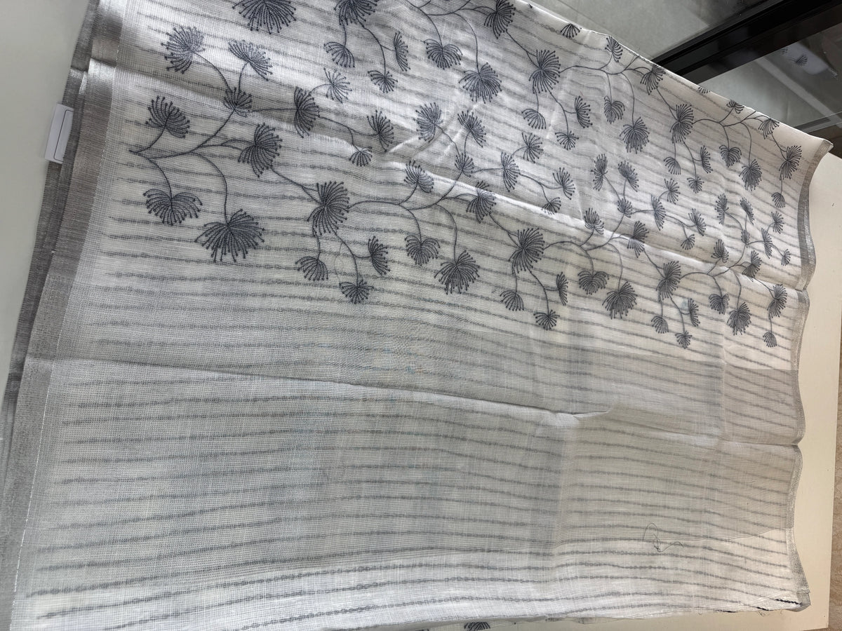 Linen Cotton saree/LKE25