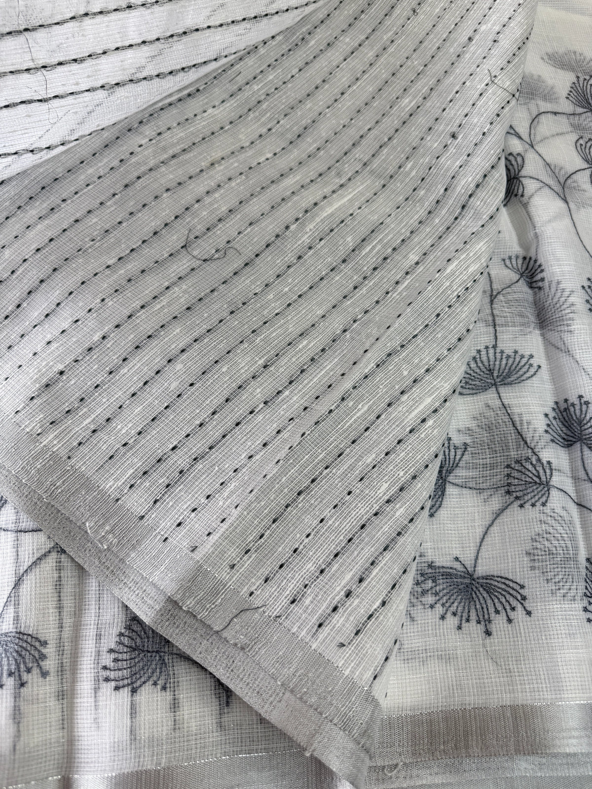 Linen Cotton saree/LKE25