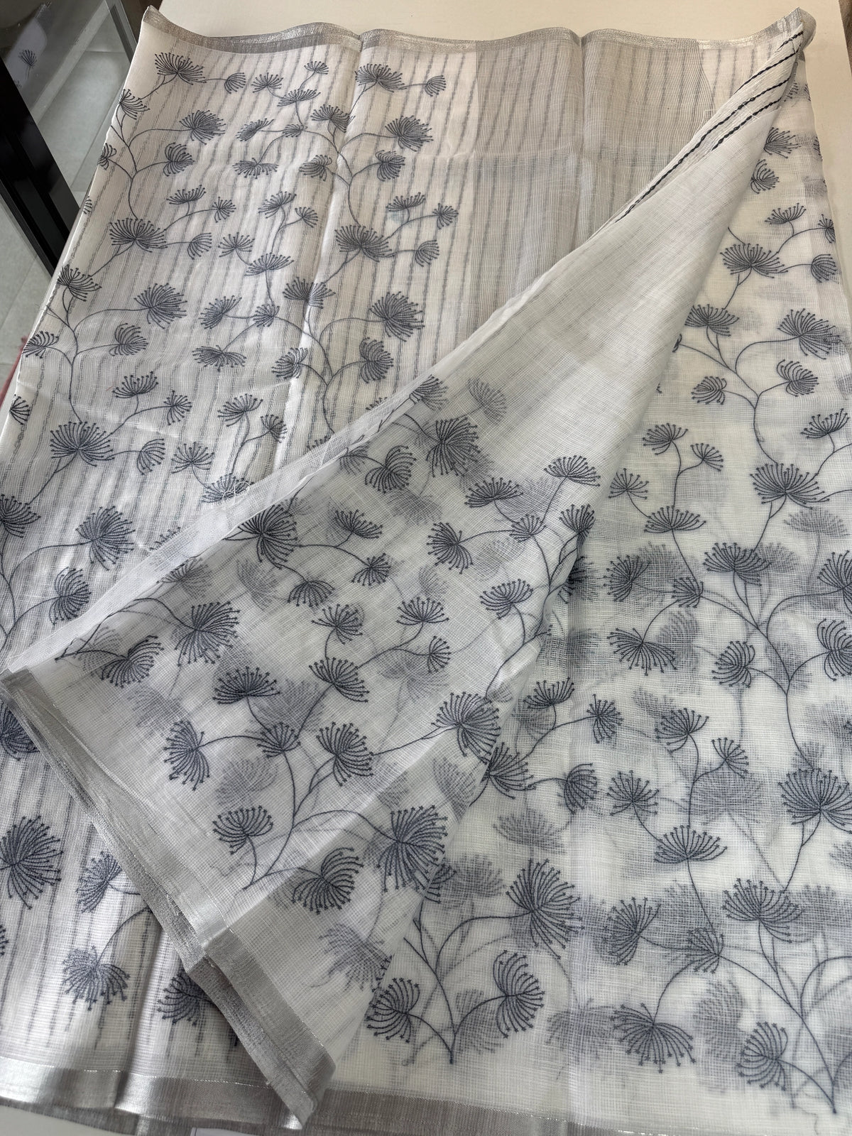 Linen Cotton saree/LKE25