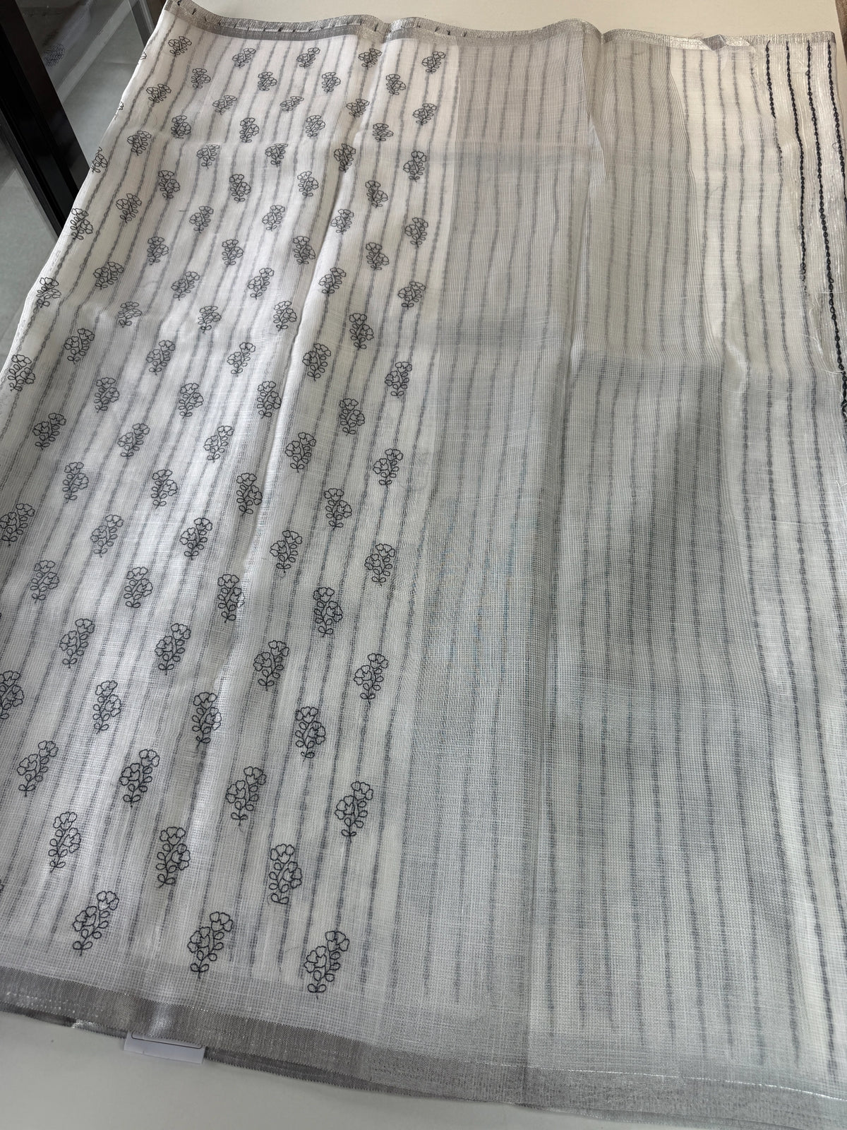 Linen Cotton saree/LKE25