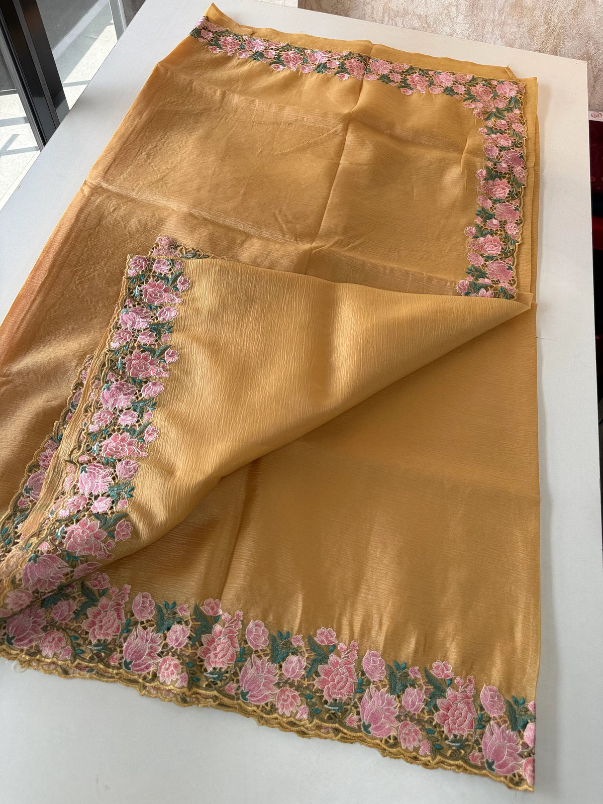 Crushed crape saree / SA7960
