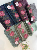 Crushed Oragnza Saree / SC8129