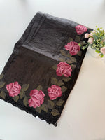 Crushed Oragnza Saree / SC8129