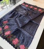 Crushed Oragnza Saree / SC8129