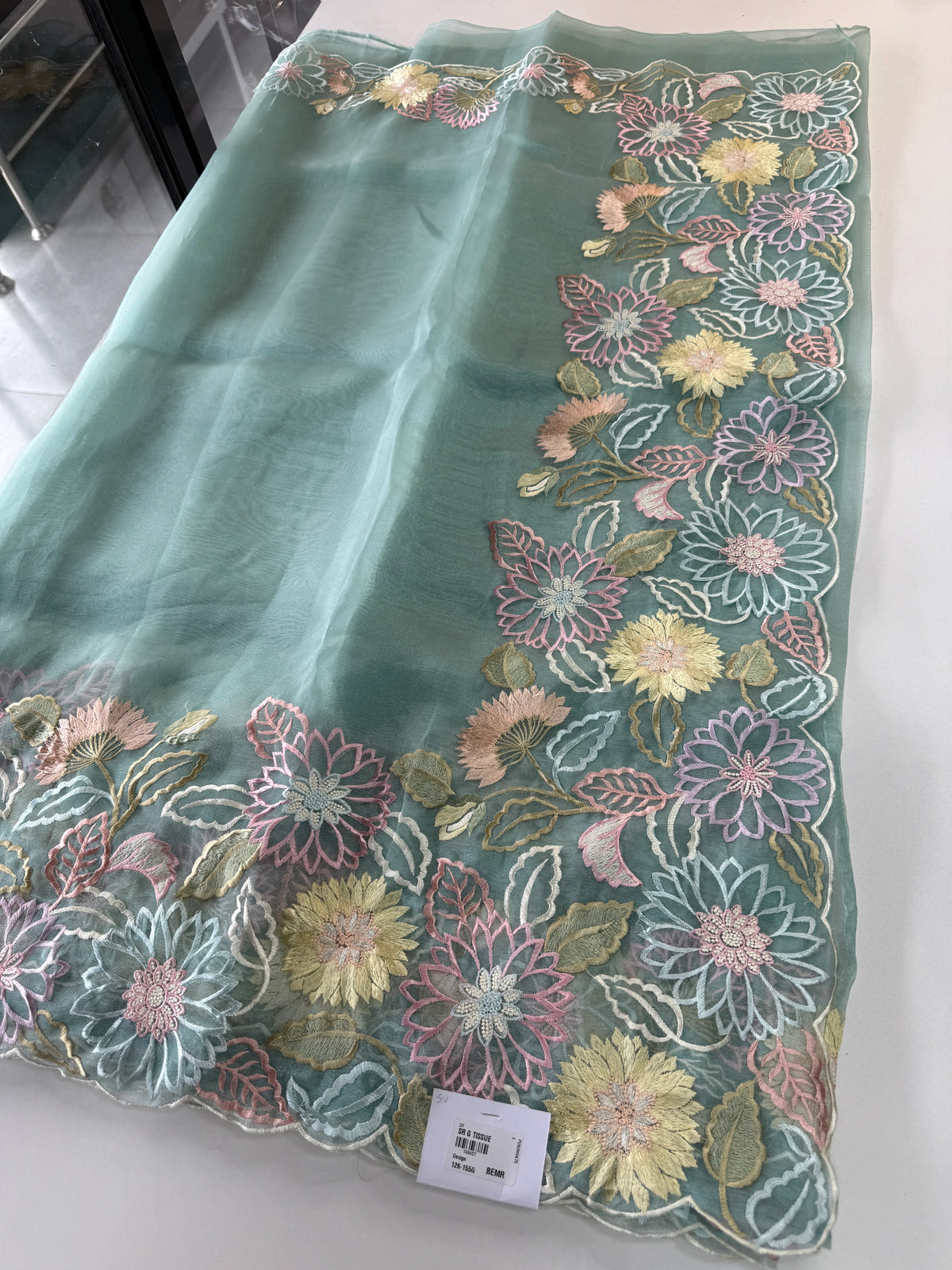 Glass organza Saree/ 155G
