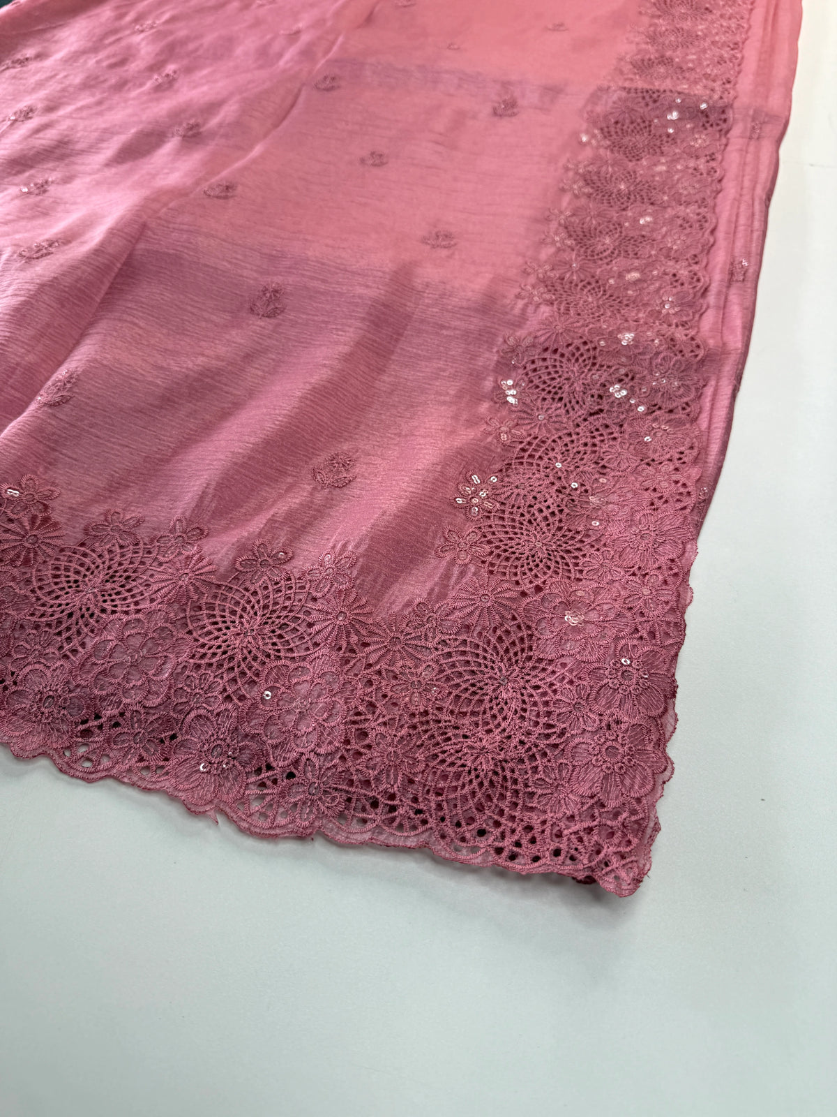 Crushed crape saree/ CW140