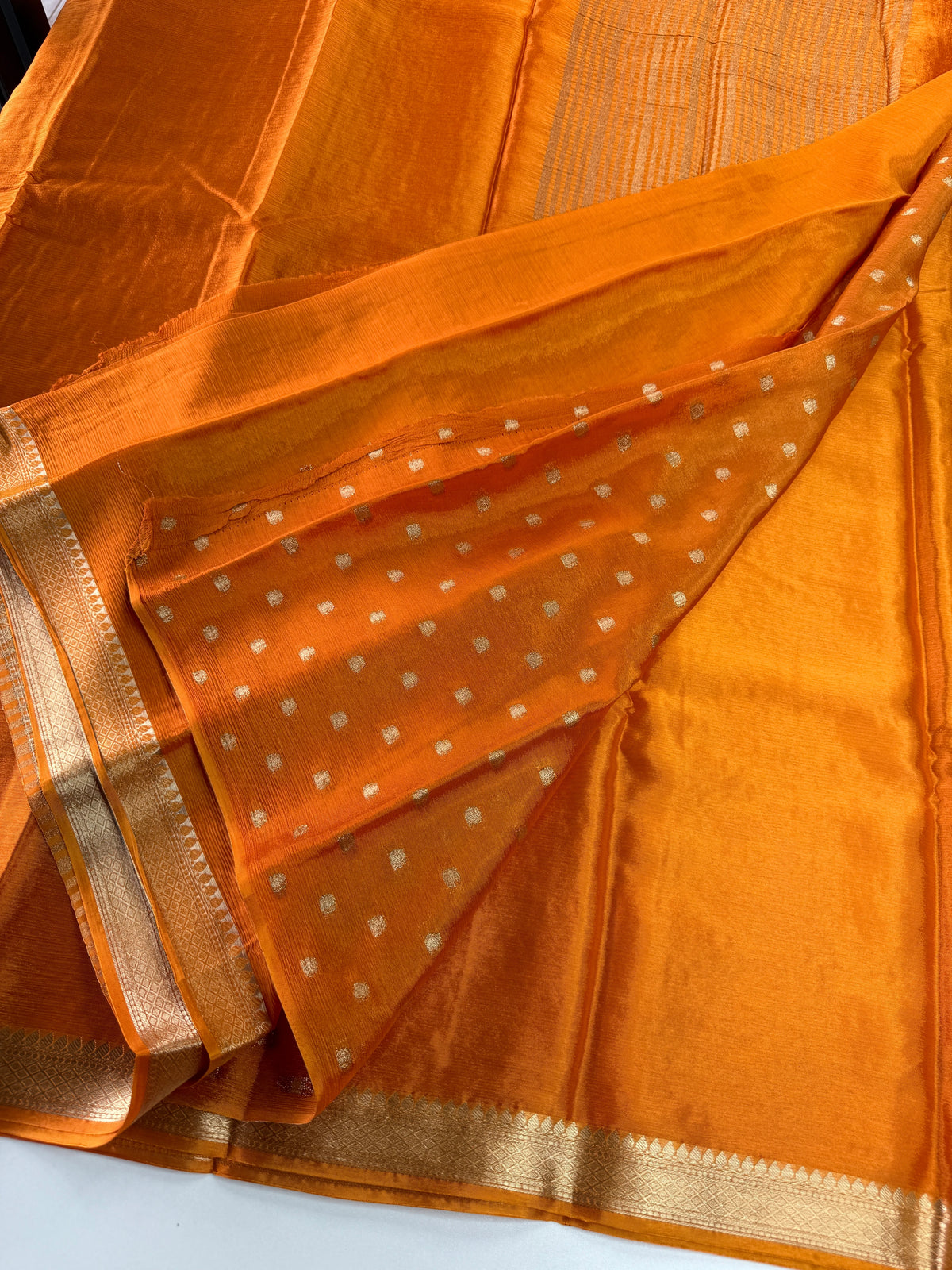 Chinon satin saree/VCD55