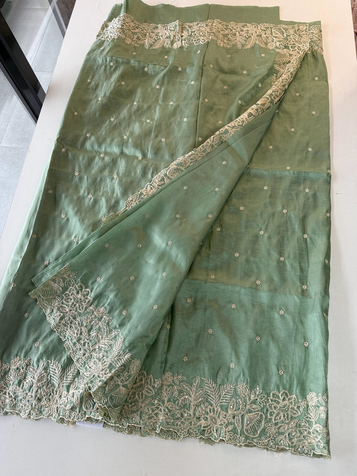 Satin Organza Saree/S114