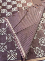 Soft semi Tussar saree/D236