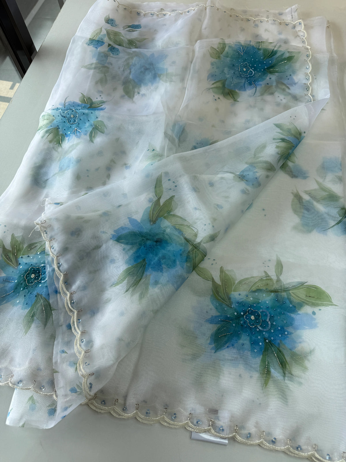 Glass organza Saree/5410