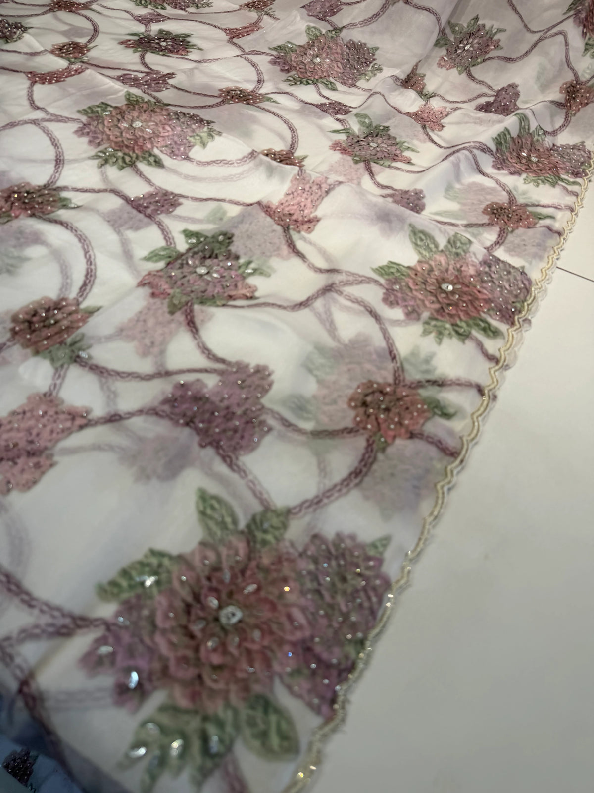 Georgette Organza Saree/ DD32