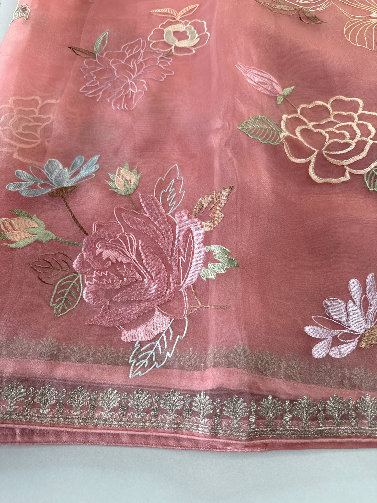 Glass Organza Saree/ 155L