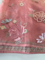 Glass Organza Saree/ 155L