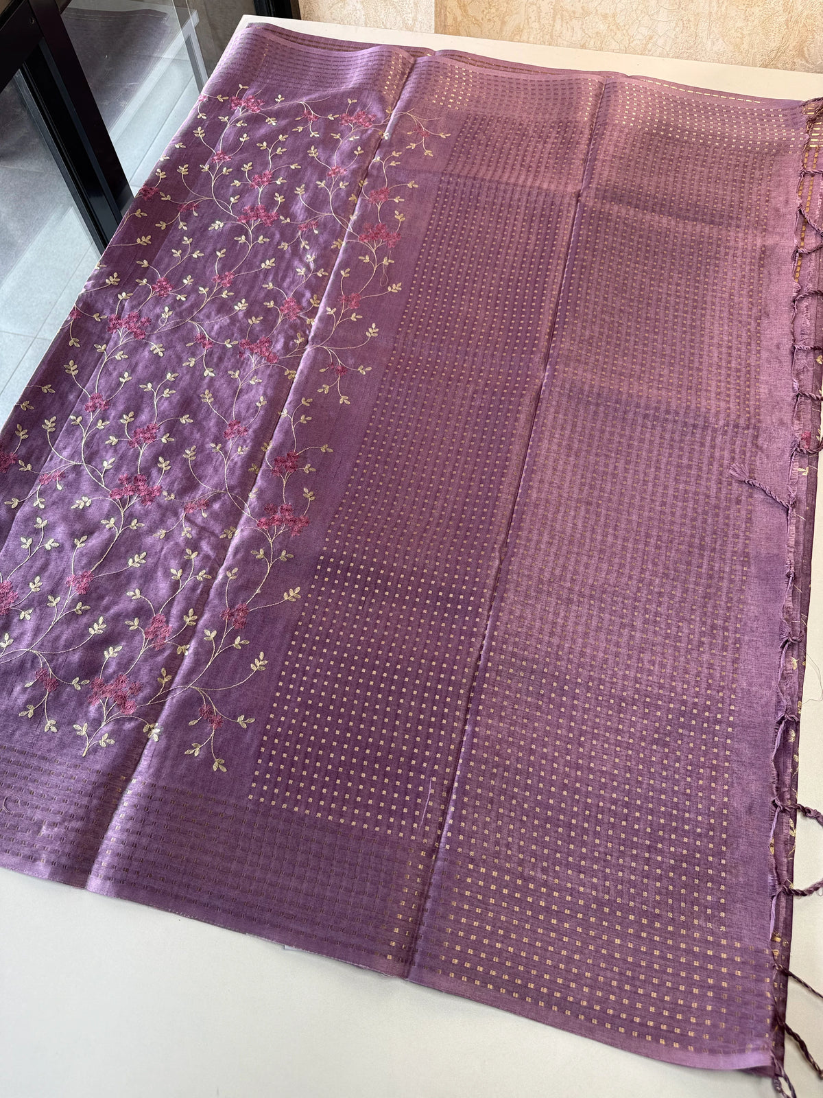 Soft semi Tussar silk saree / MD369