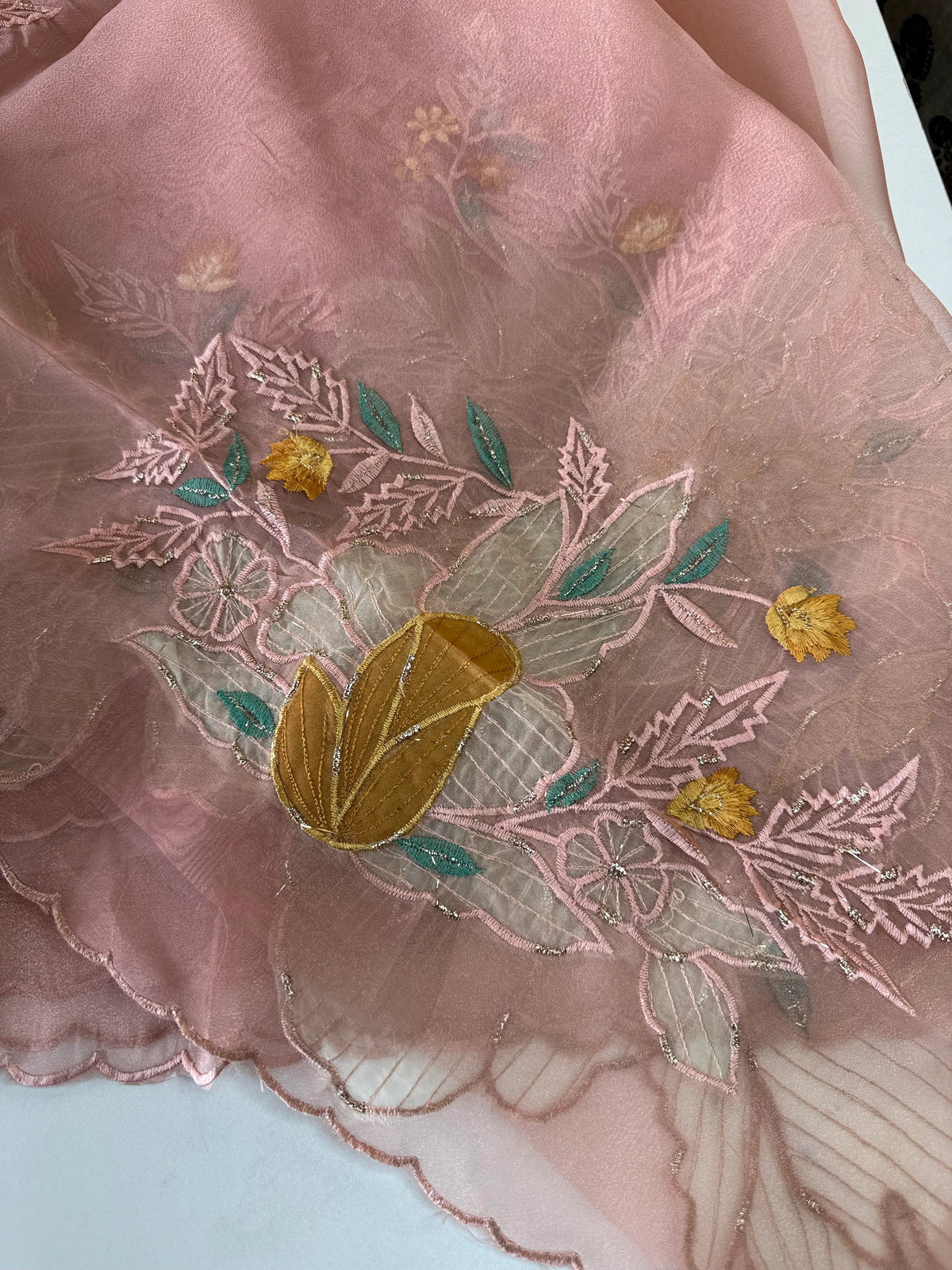 Glass Organza Saree/4435