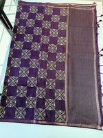 Soft semi Tussar saree/D236