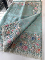 Glass Organza Saree/ 155A