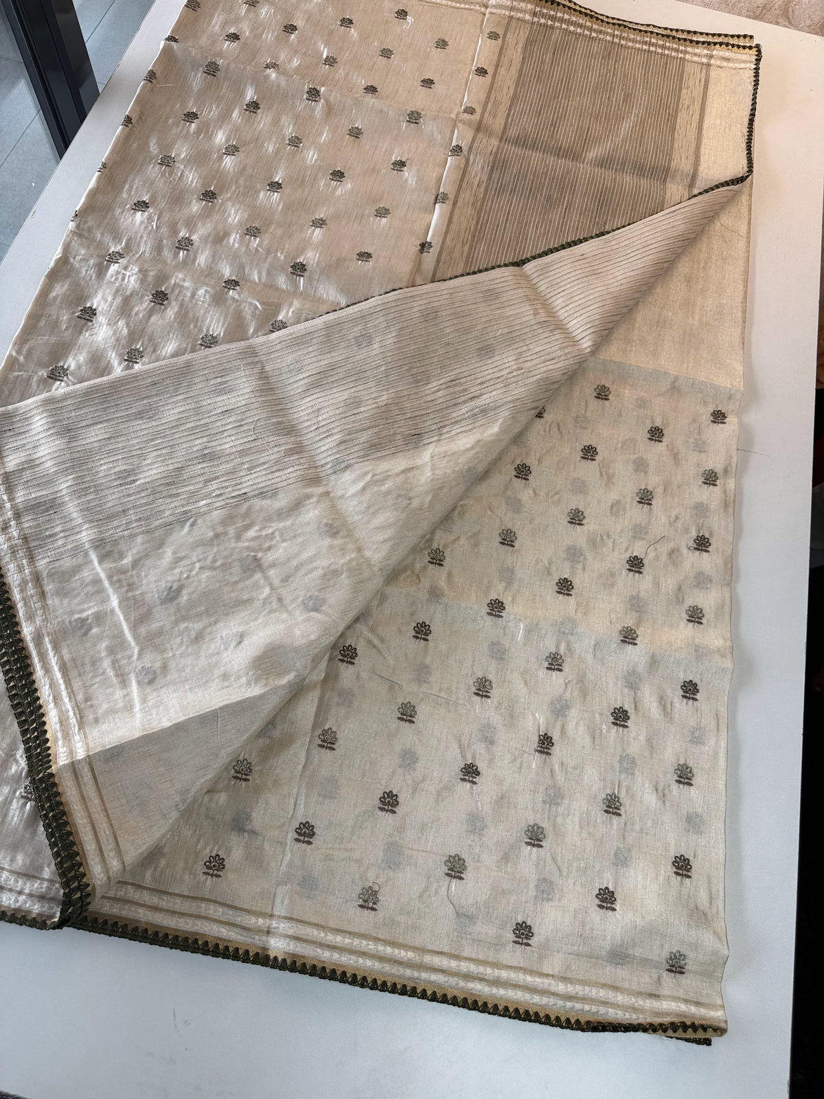 Semi Tussar Saree/ Fc35