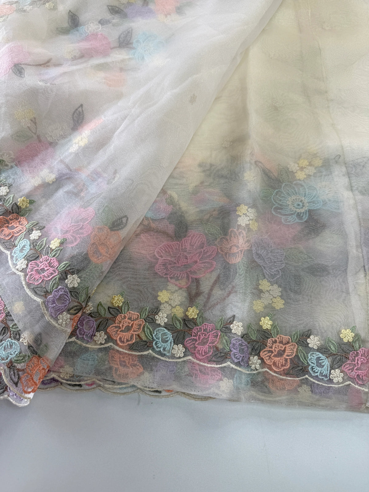 Glass organza saree/ 155B