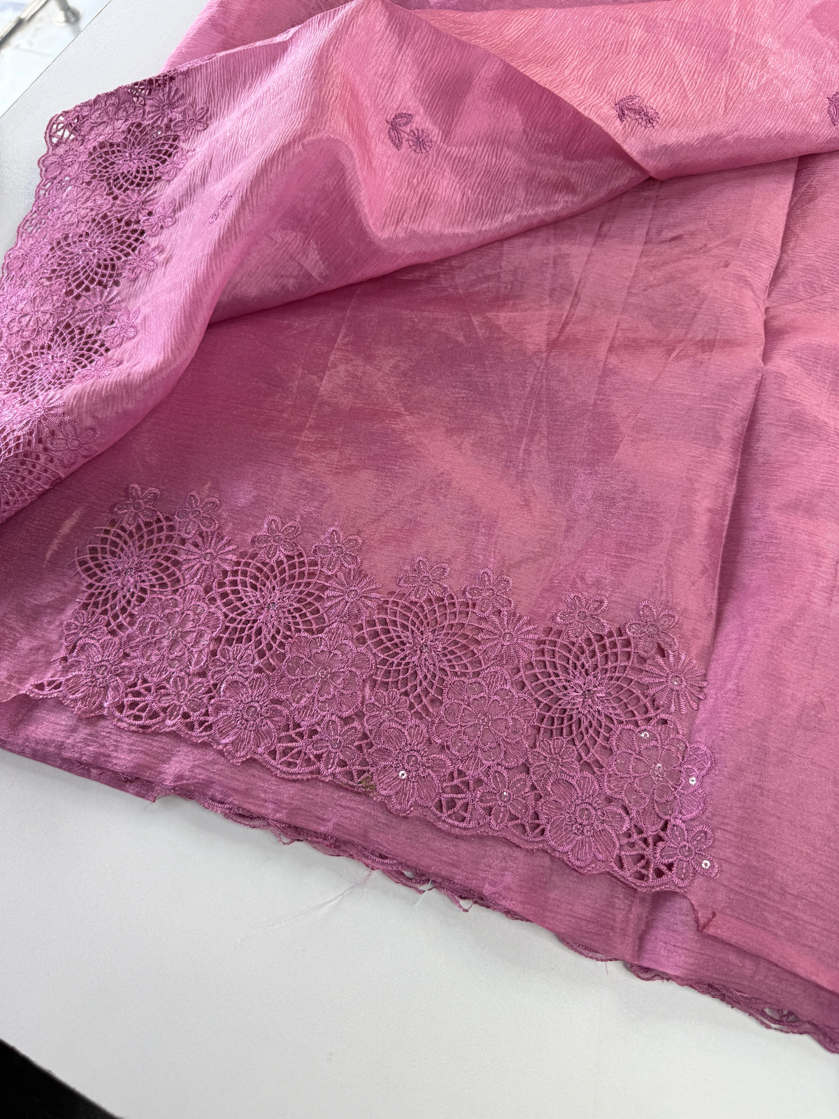 Crushed crape saree/ CW140