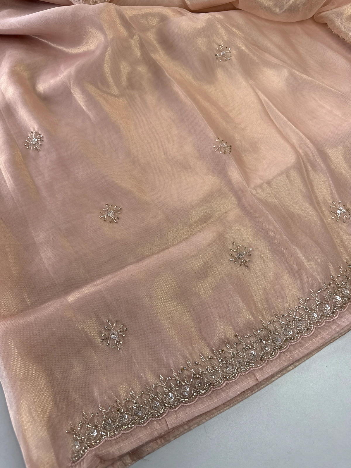 Tissue Organza party wear saree/PE92