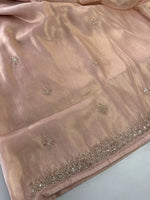Tissue Organza party wear saree/PE92