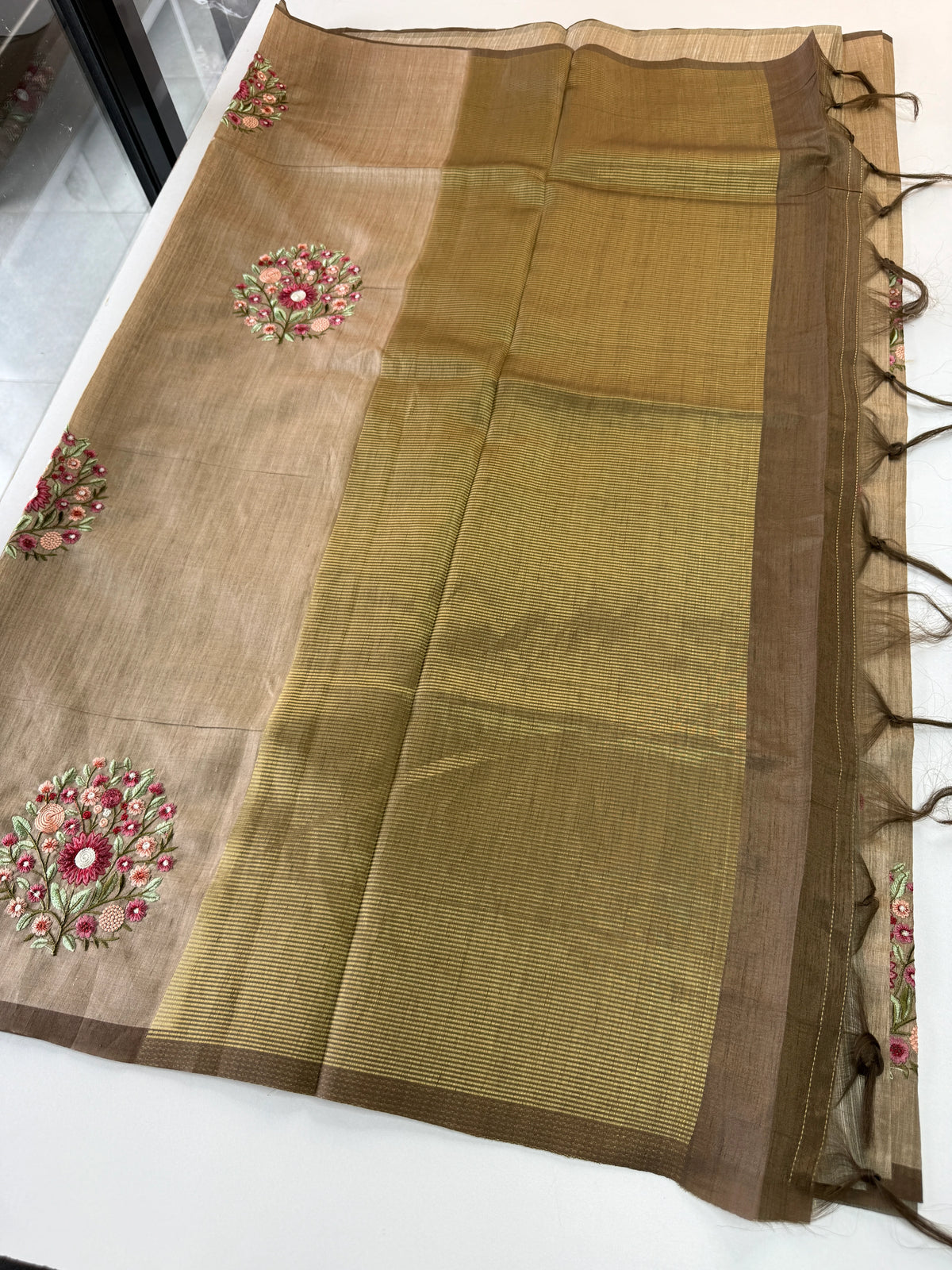 Chanderi blended saree/ KK35