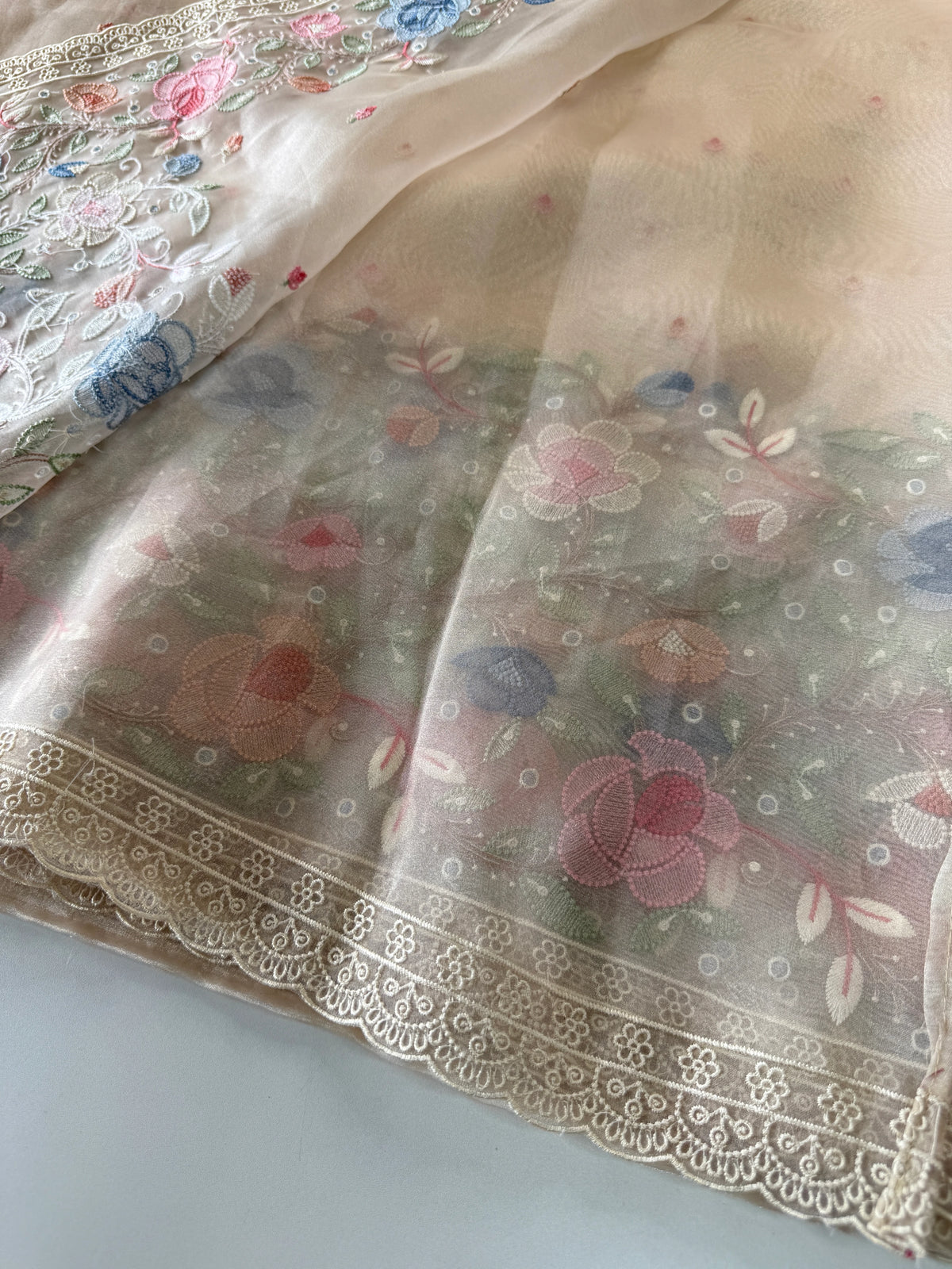 Glass Organza Saree/ 155A