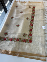 Tissue linen blended Saree/564B
