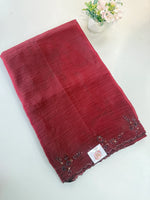 Crushed crape saree/HW324