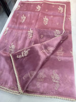 Glass Organza Saree/ CW666
