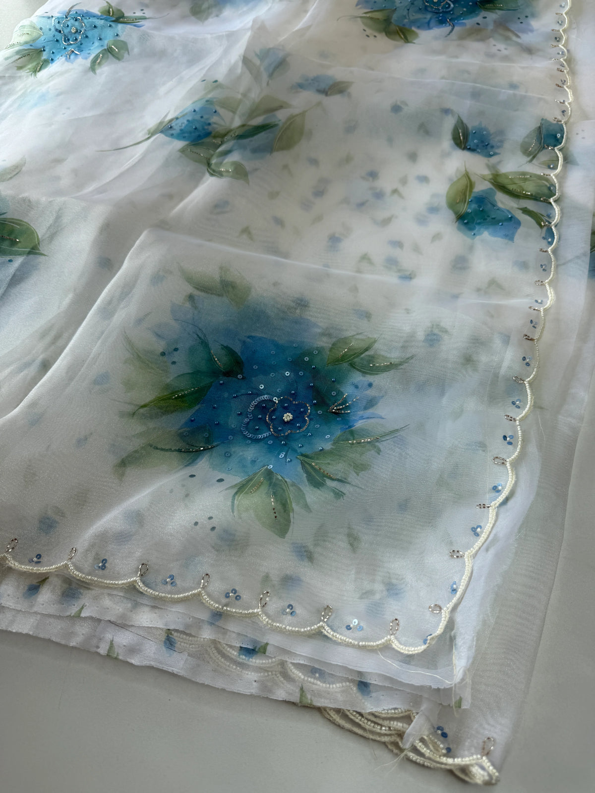 Glass organza Saree/5410