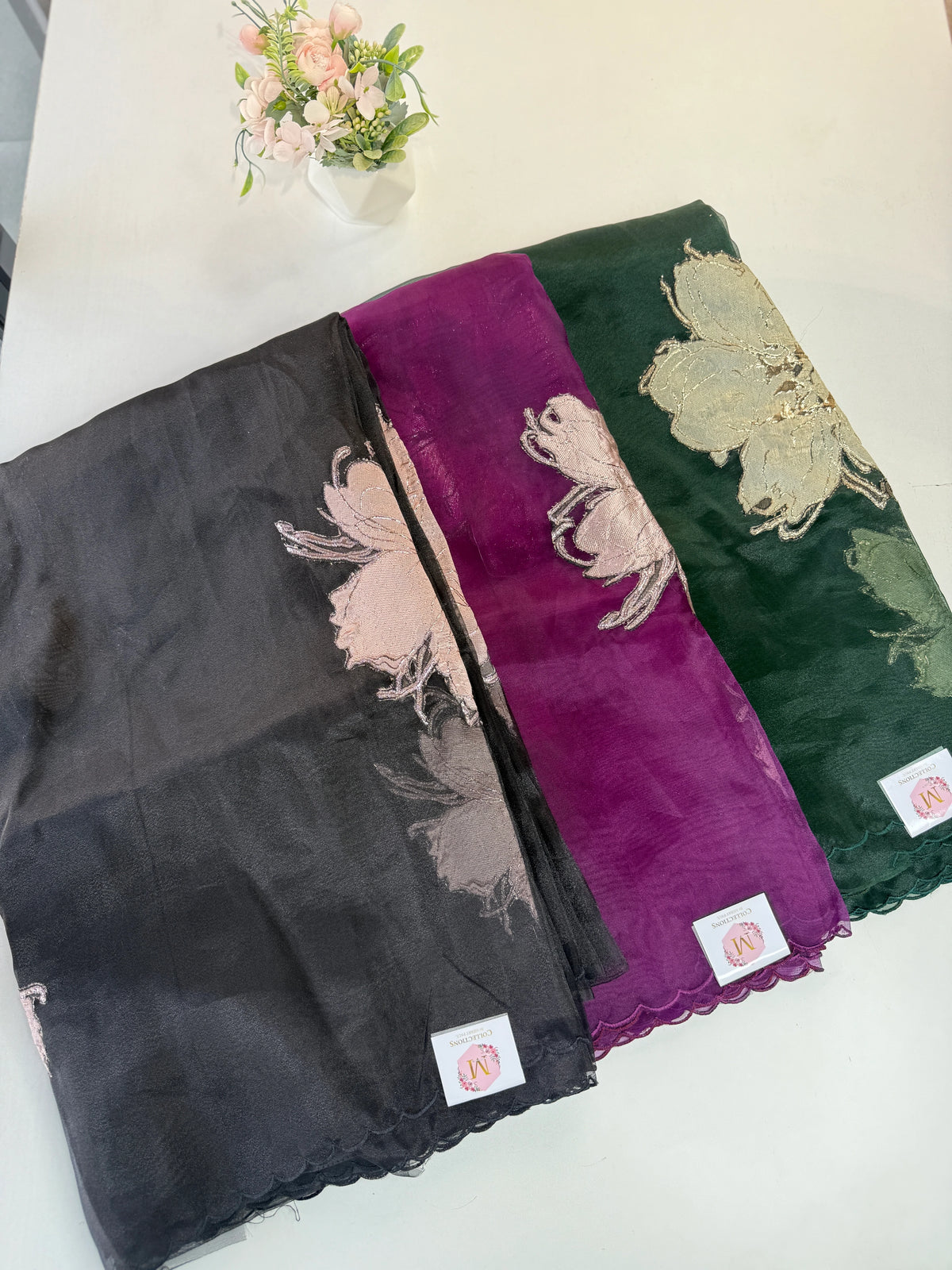 Glass Organza Saree/ KB24